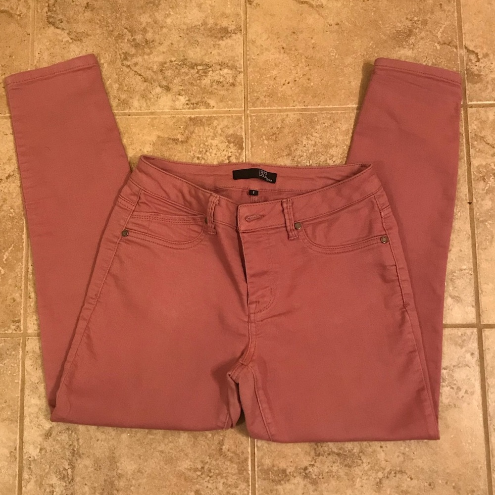 1822 Denim Dusky Pink Skinny Jeans